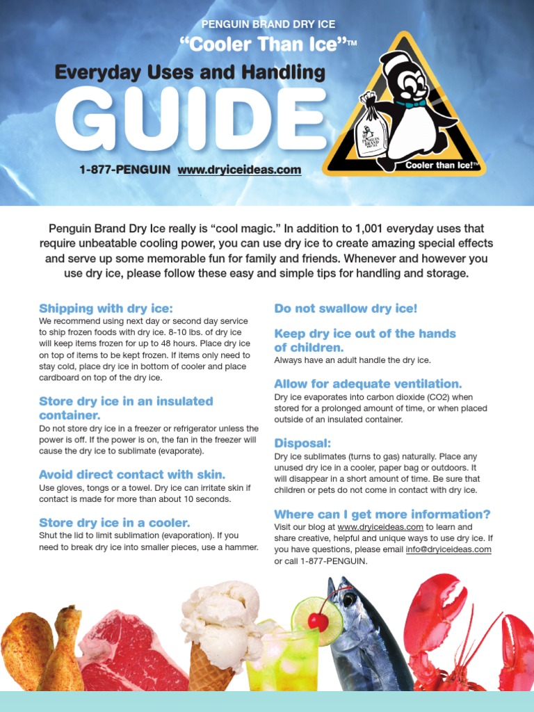 Guide To Safe Handling & Usage of Dry Ice | PDF | Carbon Dioxide ...