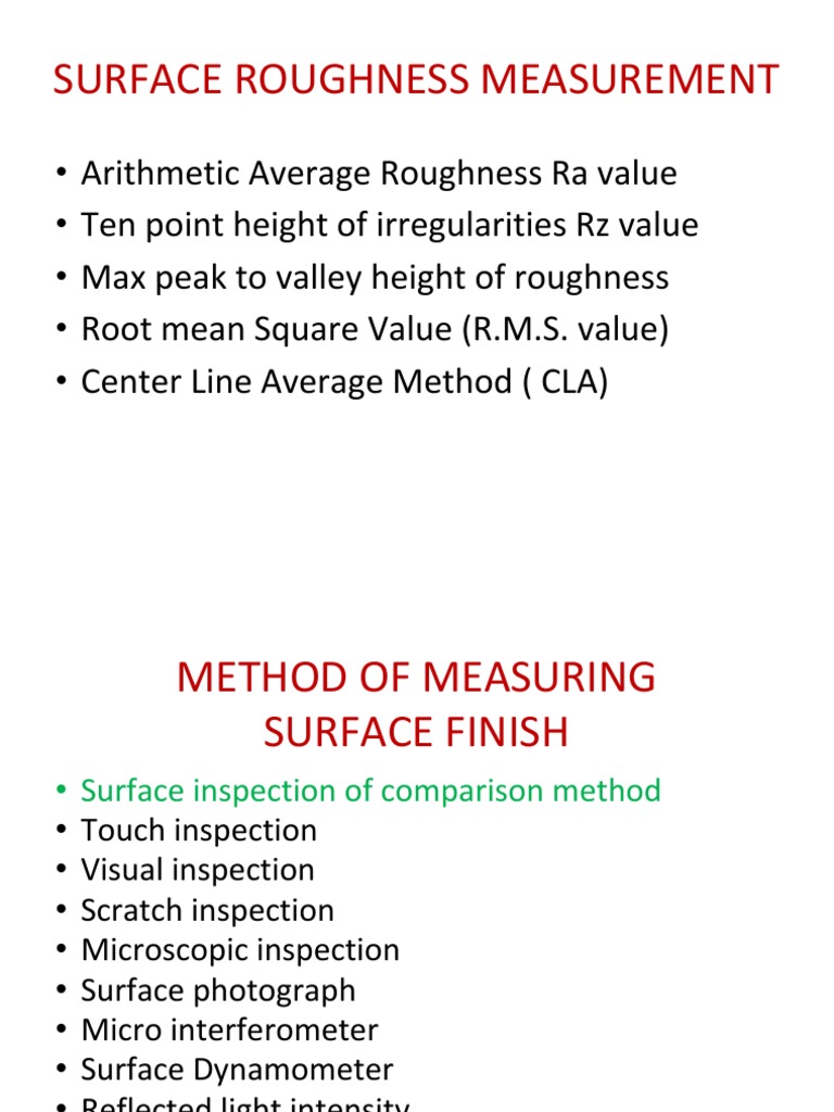 Surface Finish PDF Tools Science
