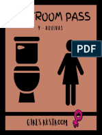 Restroom Pass 9 - Aquinas (40 × 40 CM)