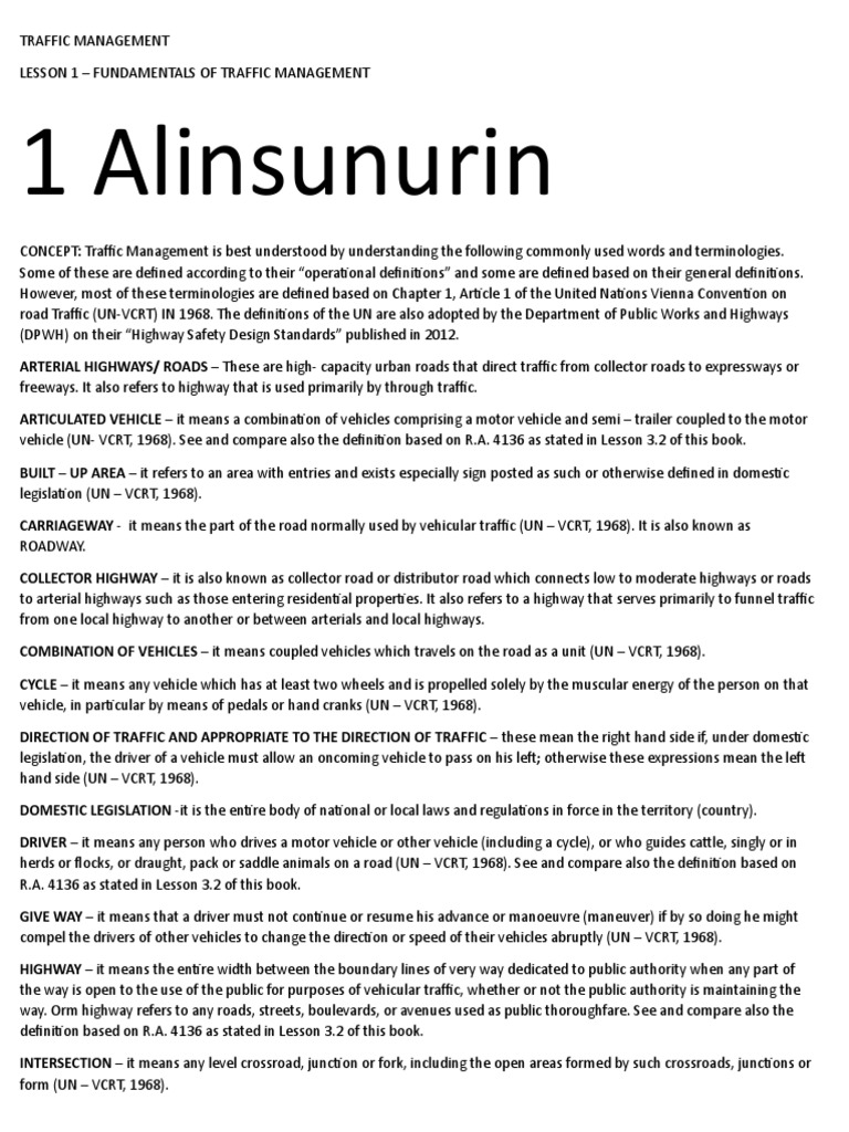 Traffic Management Pdf Traffic Intersection Road