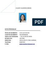 Hoja de Vida Stefani Calderon PDF Completa