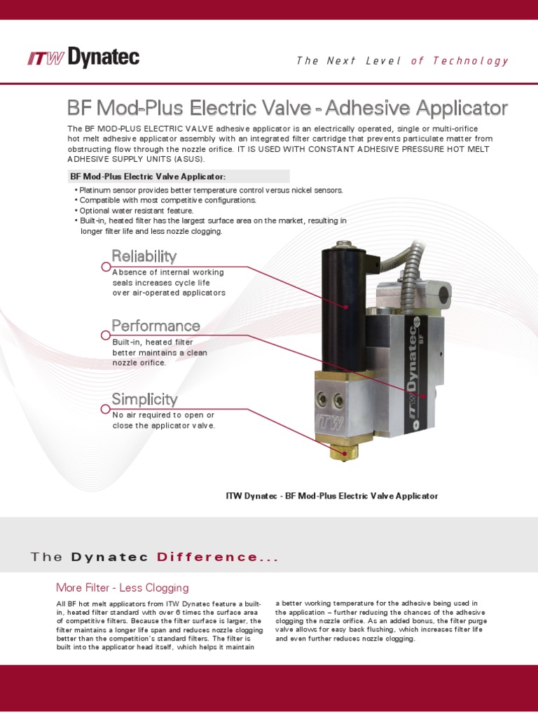 BF Mod-Plus Electric Valve Applicator | PDF | Nozzle | Valve
