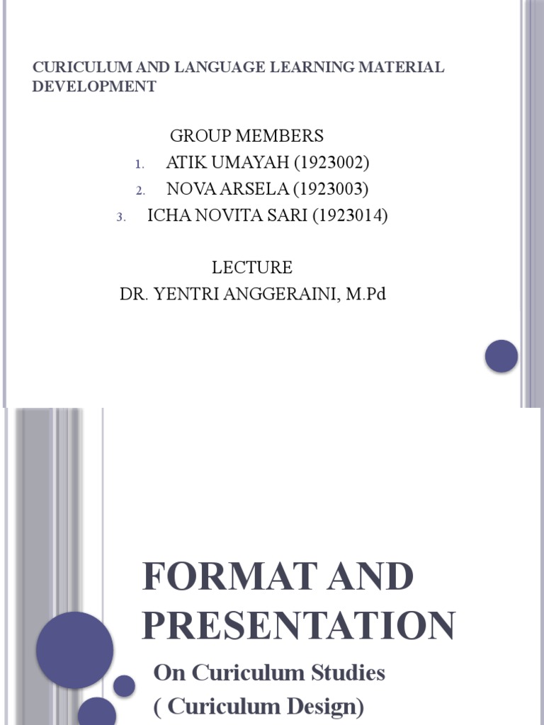 Bagi FORMAT AND PRESENTATION CLLMD - 2 | PDF | Learning | Fluency