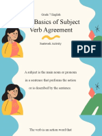 SUBJECT-VERB AGREEMENT All Rules With Activities