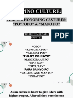 Filipino Culture "Po, Opo, Mano Po"