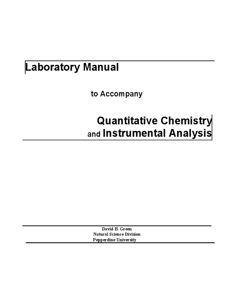 Quant Inst Book Pdf Chemistry Titration