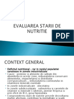 Evaluarea Starii de Nutritie