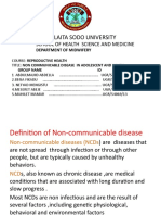 Non Communicable Disease (NCD) in Adolescent and Youth