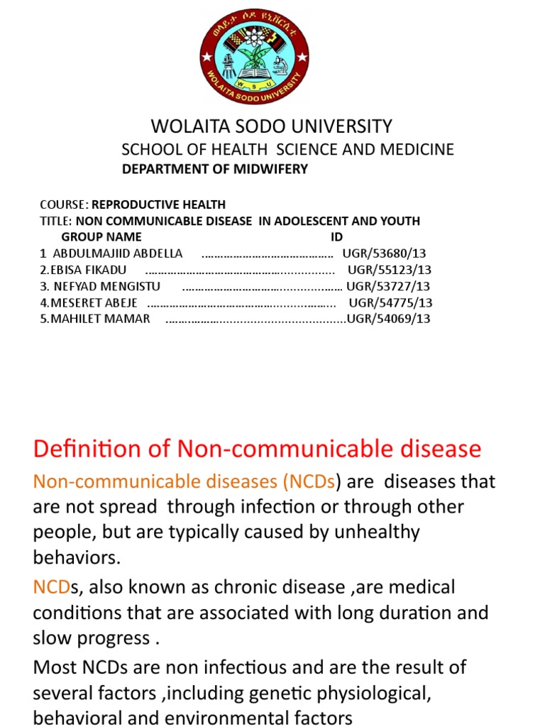Non-Communicable Diseases in Youth | PDF | Non Communicable Disease ...