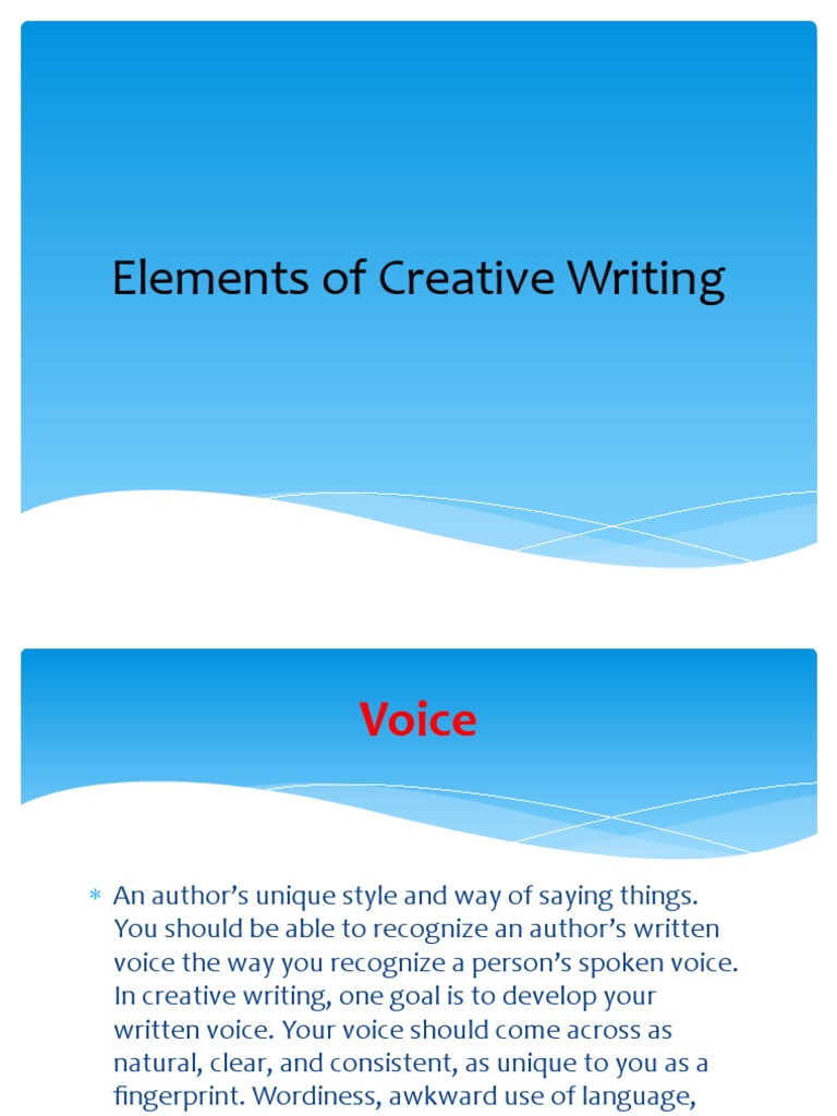 principles of creative writing pdf