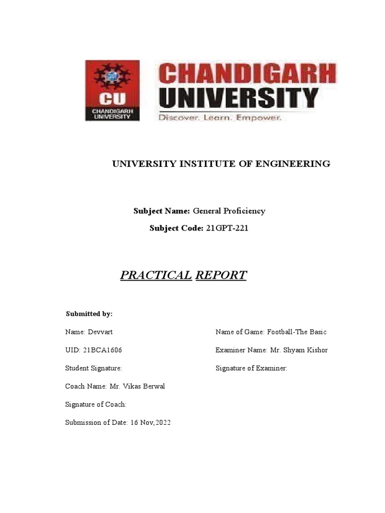 GPfootball Final Report PDF Association Football Team Sports