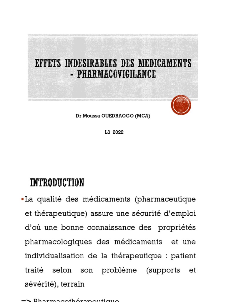 Effets indésirables-PV 2022 ok | PDF | Effet indésirable ...