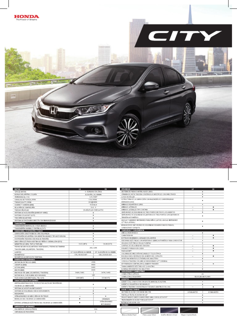 Ficha Técnica Honda City PDF