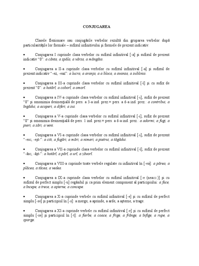CONJUGAREA Si ASPECTUL | PDF