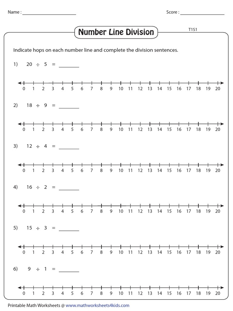 Number Line Division for 3rd Grade | PDF