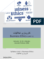 CSR BE Unit 1 Ethics Nov 2022