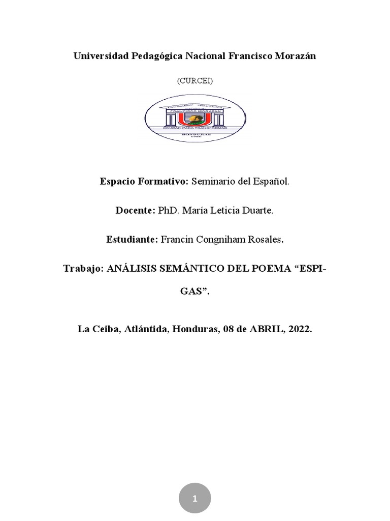 Analisis Semántico PDF Poesía Palabra