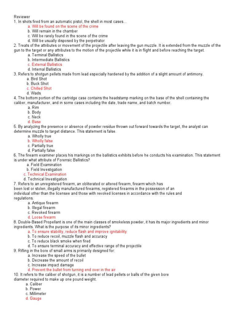 Forensic Ballistics Overview and Concepts | PDF | Cartridge (Firearms ...