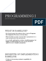 Programming I Baseline Concepts