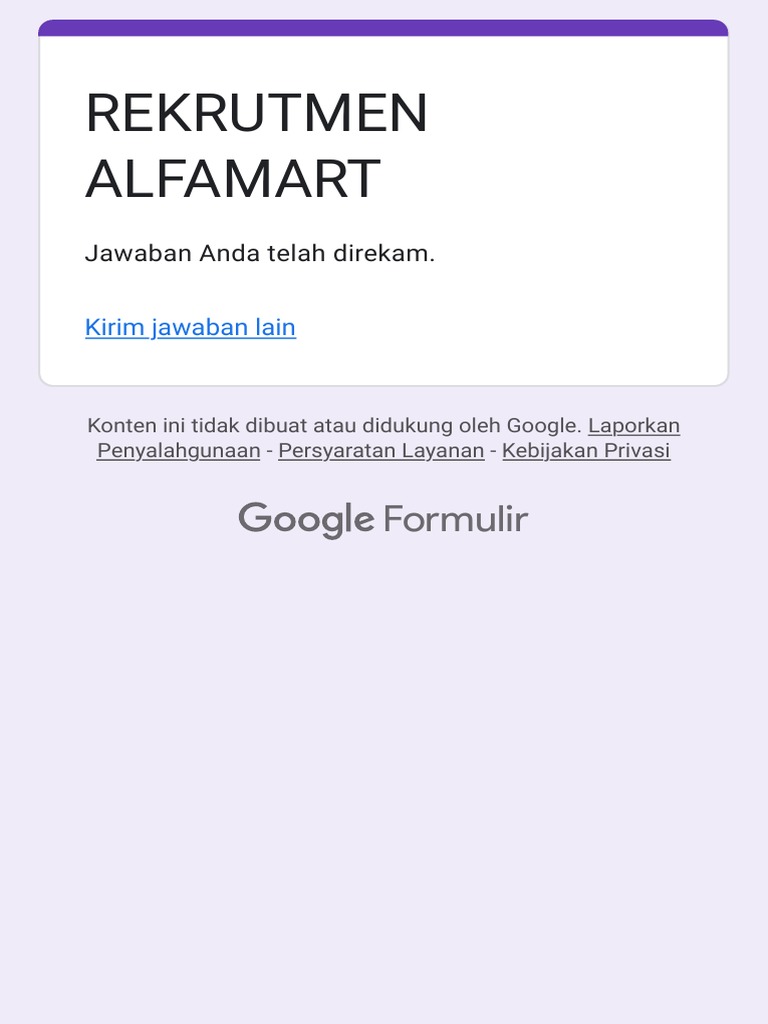 Rekrutmen Alfamart | PDF