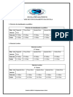 HORARIOS DE FUNCIONAMENTO e LECTIVO