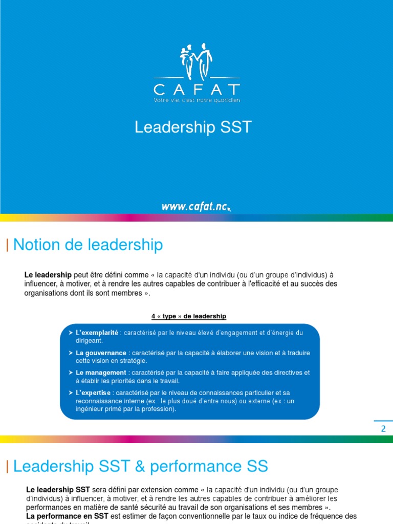 Leadership et performance en SST | PDF | Sécurité | Prophylaxie