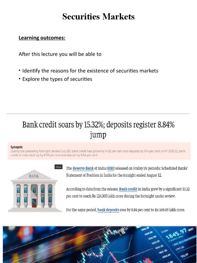Types of Securities Markets Explained | PDF | Stocks | Securities (Finance)