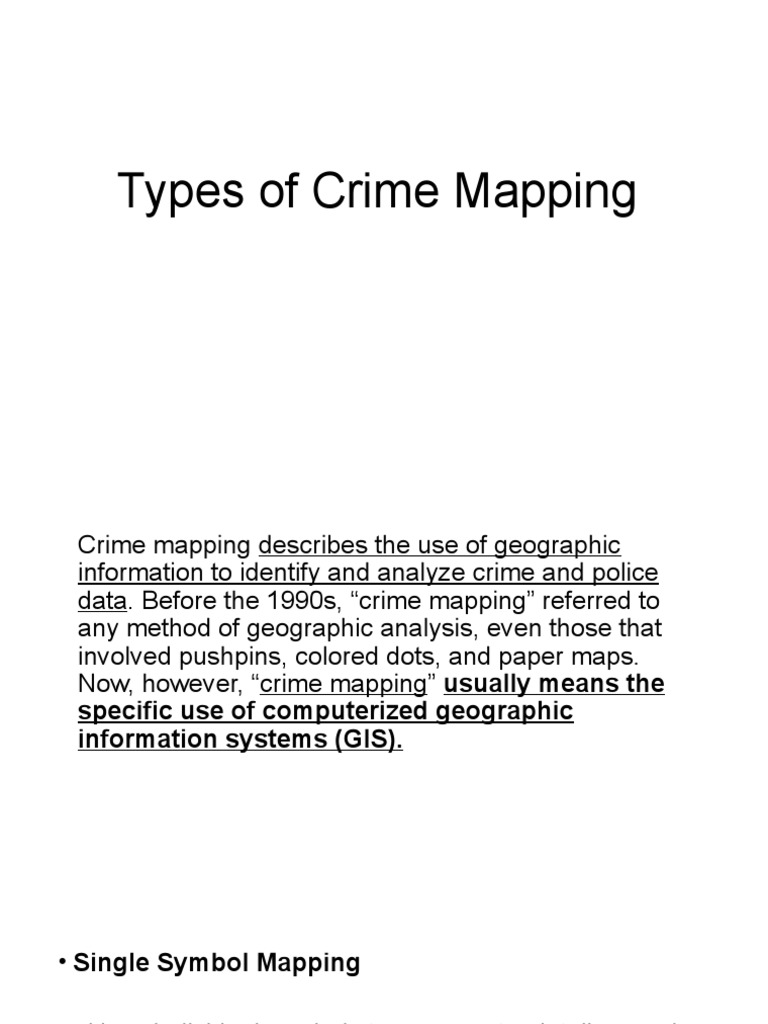 Types of Crime Mapping Explained | PDF | Arrest | Chart