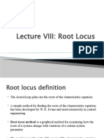 Lecture VIII - Root Locus