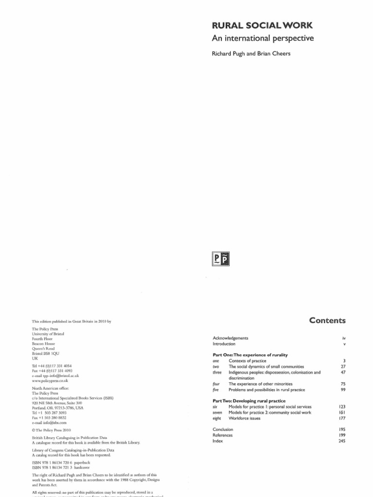 Rural Social Work International Perspective PDF Social Work