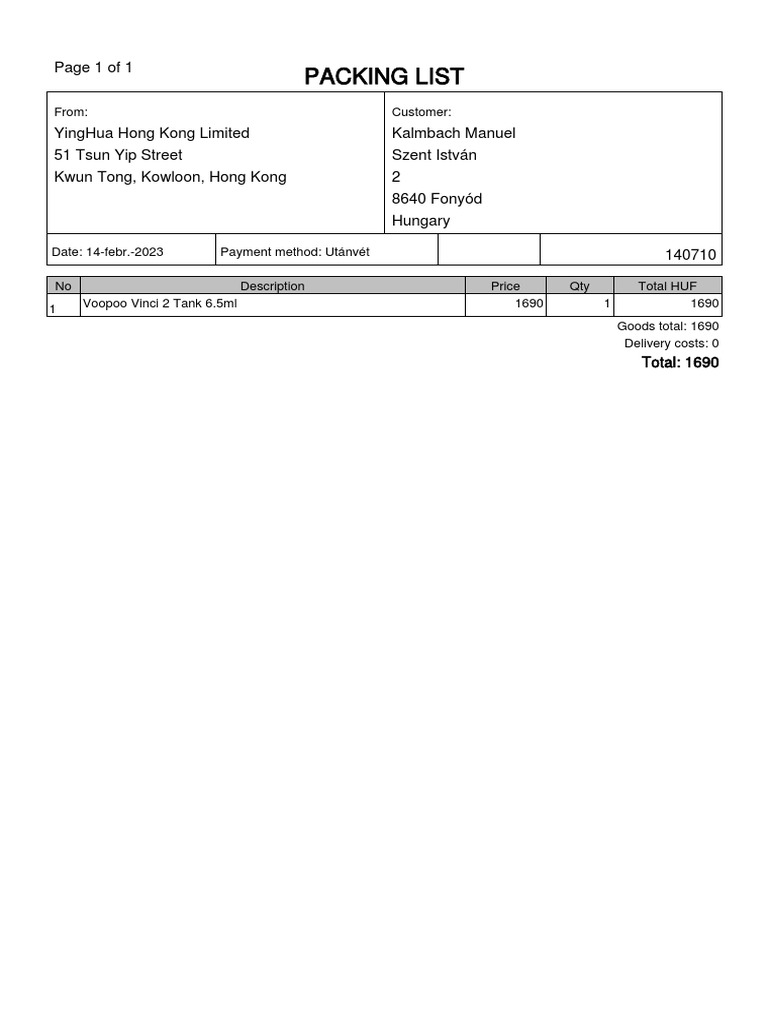 Manuê Sucos Order Summary | PDF