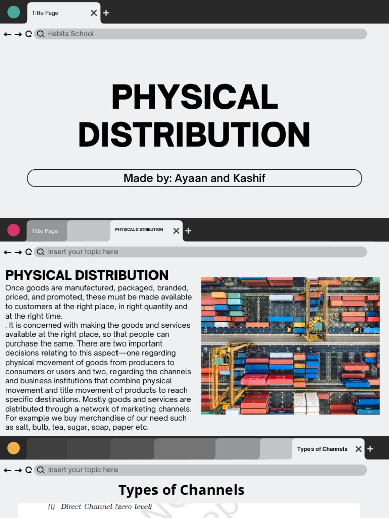 Physical Distribution | PDF | Inventory | Warehouse