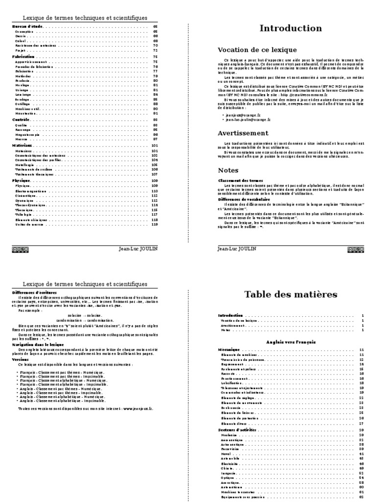 Lexique de termes techniques et scientifiques v17 [20220618] (Classement par thème