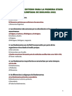 Material de Estudio para La Primera Etapa de La Olimpiada de Biología 2022 - Edit. Kiara C. Perez Herrera