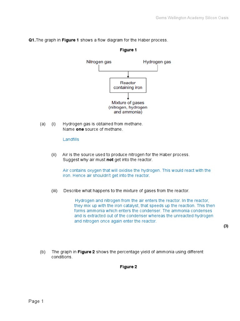 Conditions for the Haber Process | PDF | Ammonia | Chemical Industry