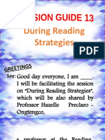 SESSION GUIDE 13 During Reading Strategies