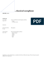 Galo Morales classical saxophone recital