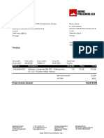 Portugal Customer Invoice for Hiking Boots