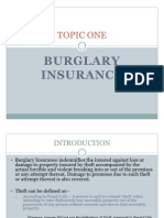 TOPIC ONE - Burglary