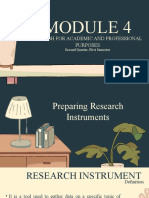 Research Instruments Guide