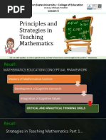 Principles and Strategies in Teaching Mathematics: Lesson 5