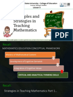 Principles and Strategies in Teaching Mathematics: Lesson 5