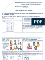 PLAN DE ACTIVIDADES PEDAGÓGICAS. I MOMENTO AÑO ESCOLAR 2021-2022 2do. G.