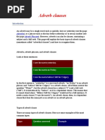 Adverb & Adjective Clauses and Conjunctions