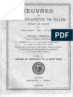 Oeuvres de S. Francois de Sales-Tome II-Defense de L'estendart de La Sainte Croix