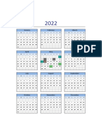 Calendario 2022 Lunes A Domingo