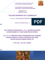 Los Diez Sephiroth de La Qabbalah - E. .H. .Carlos Alberto Yrigoyen Forno, 31° Del Camp. . de Lima