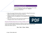 Relation Between Mean Median and Mode