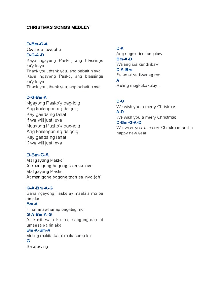 Christmas song medley download