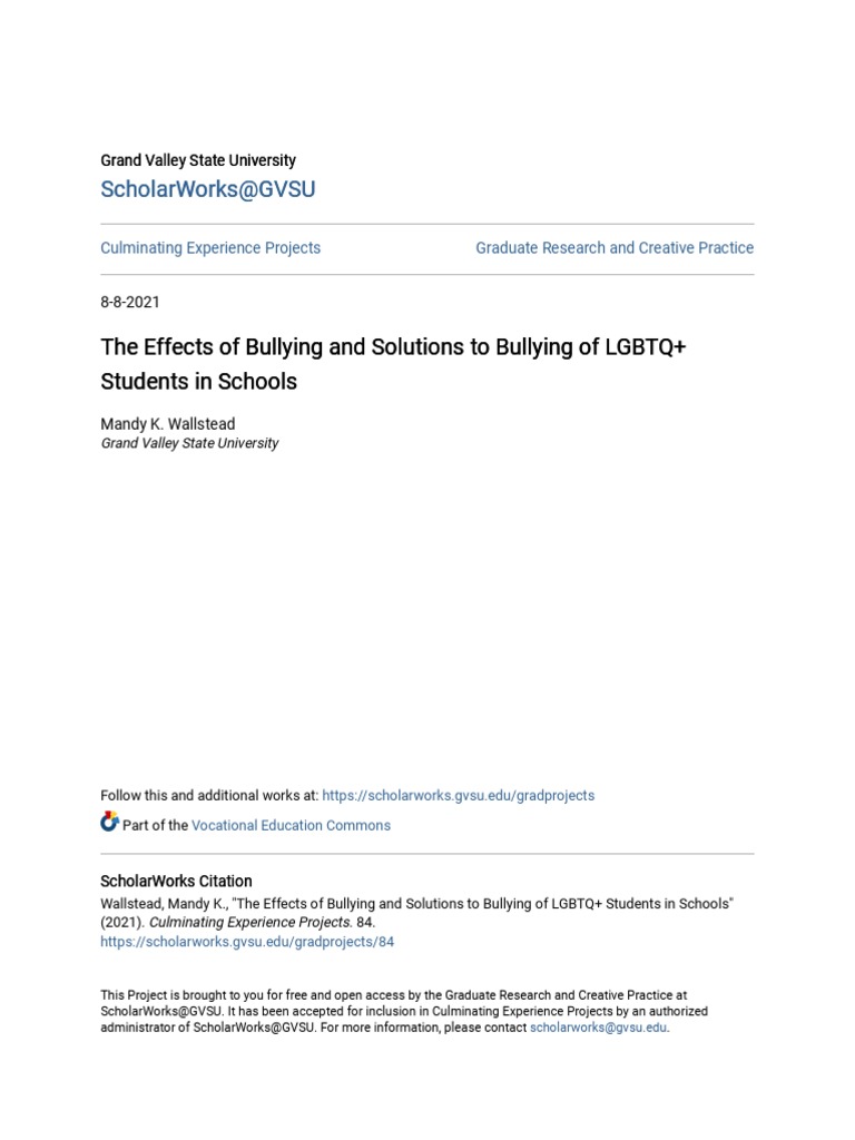 Bullying Solutions for LGBTQ+ Students | PDF | Bullying | Teachers